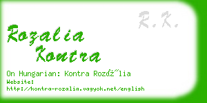 rozalia kontra business card